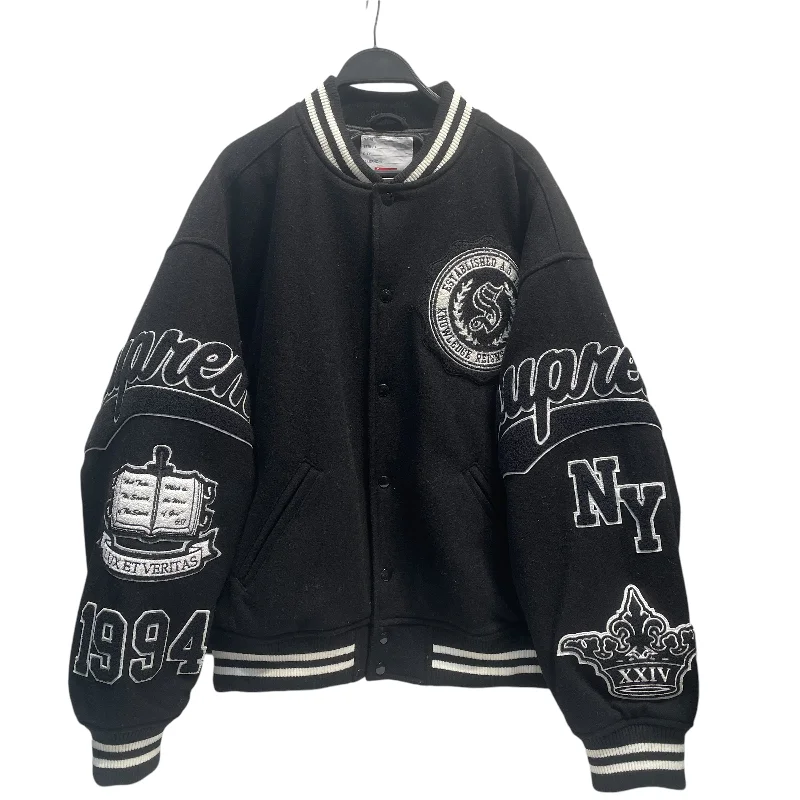 Lightweight men jackets made from recycled nylon for eco - friendly travel Supreme/Jacket/XL/Wool/BLK/Veritas Varsity Jacket
