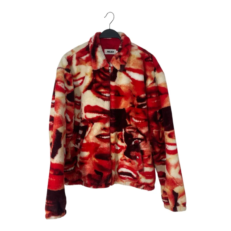 Men jackets with a hidden interior pocket for secure storage PALACE/Jacket/XL/RED/All Over Print/'MOUF' JACKET