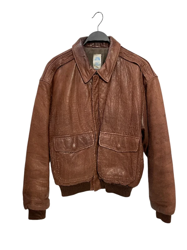 Waterproof men coats with taped seams for heavy rain and snow days Vintage/Leather Jkt/20/Leather/BRW/paramount