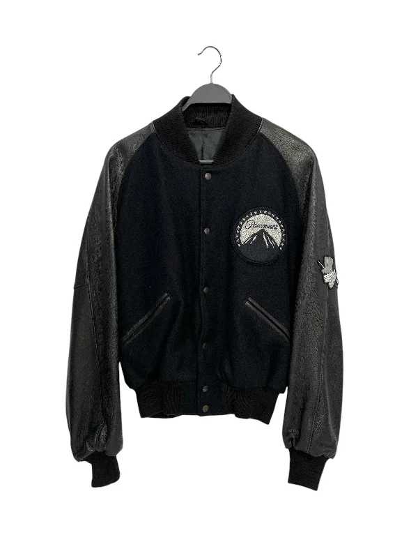 Slim - fit leather men jackets with a distressed finish for a rugged look Vintage/Jacket/L/Wool/BLK/harlem nights