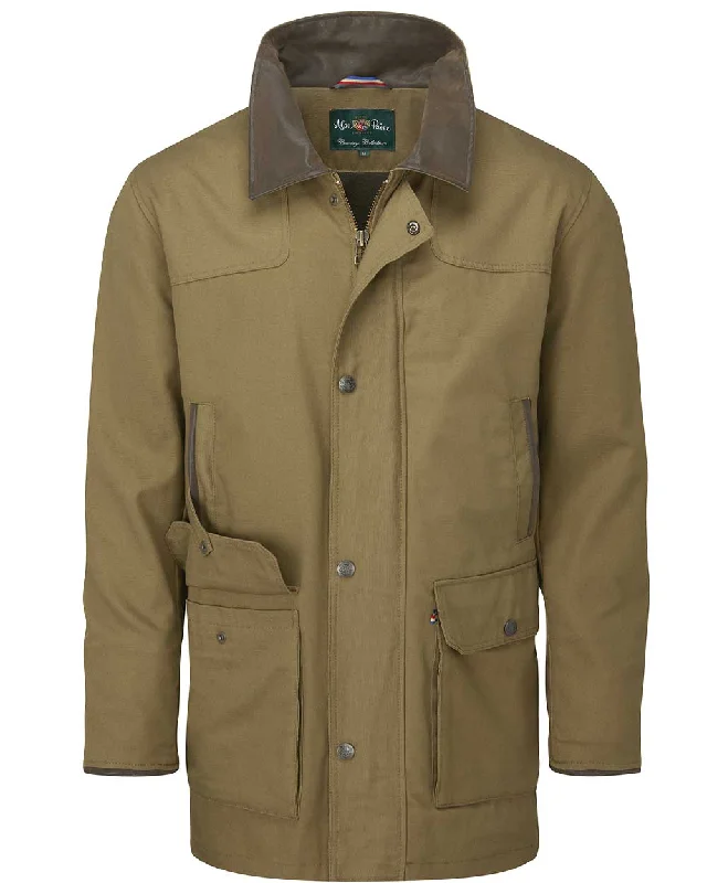Men coats with a detachable faux - fur collar for a trendy and warm touch Alan Paine Kexby Lightweight Waterproof Coat