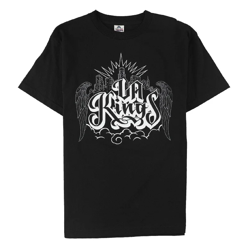 Men's smart - casual checkered t - shirts for semi - formal occasions Alstyle Mens LA Kings Graphic T-Shirt, Black, Medium