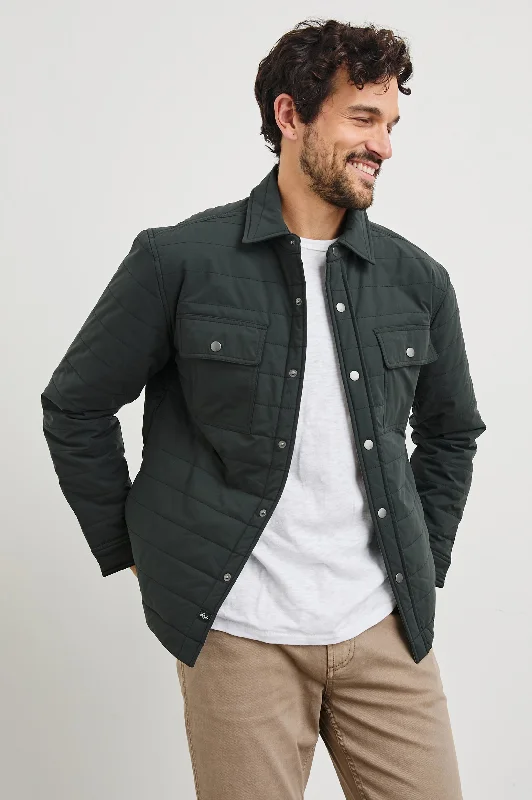 Men jackets with a built - in hood that can be stowed away when not in use ANDOVER JACKET - BLACK