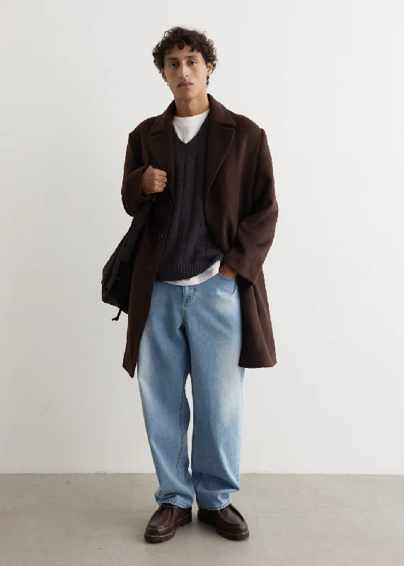 Men coats with a contrasting trim for a fashion - forward aesthetic Ark Tailored Coat