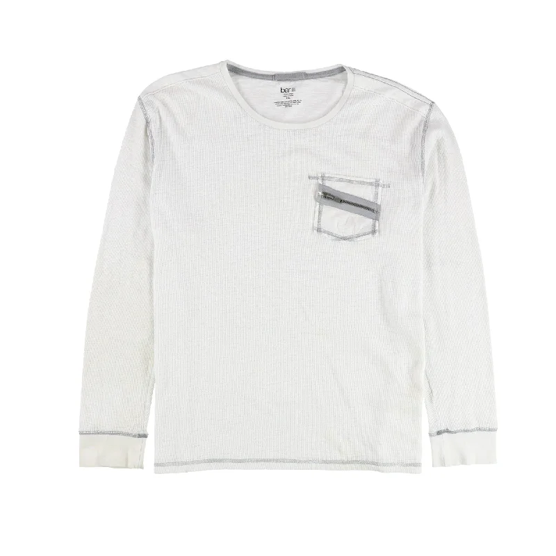 Men's button - front t - shirts with a unique artistic print bar III Mens Pocket Basic T-Shirt, White, XX-Large