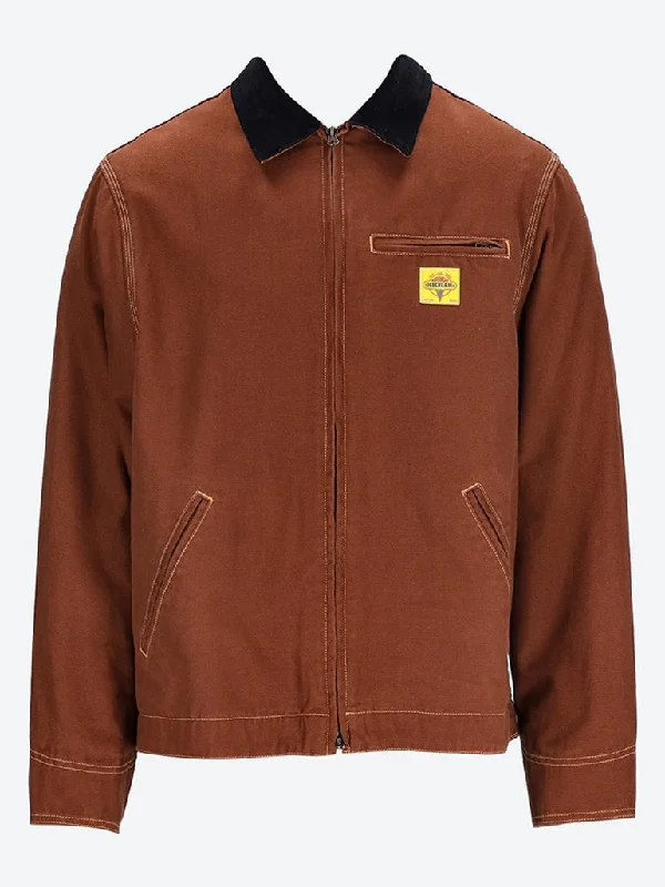 Fleece - lined men jackets for cold - weather commuting Canvas lined work jacket