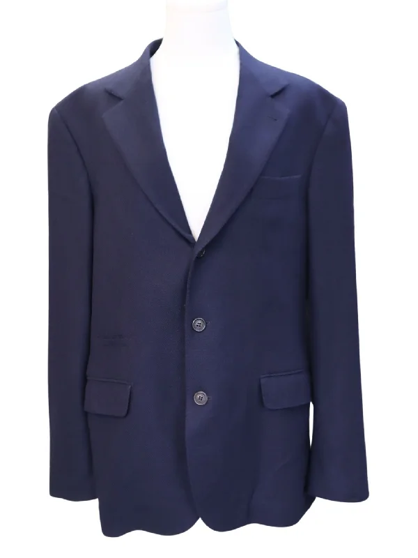 Men Blazers with Checkered Patterns for a Preppy Style​ Brunello Cucinelli New Mens Navy Cashmere & Silk Blazer