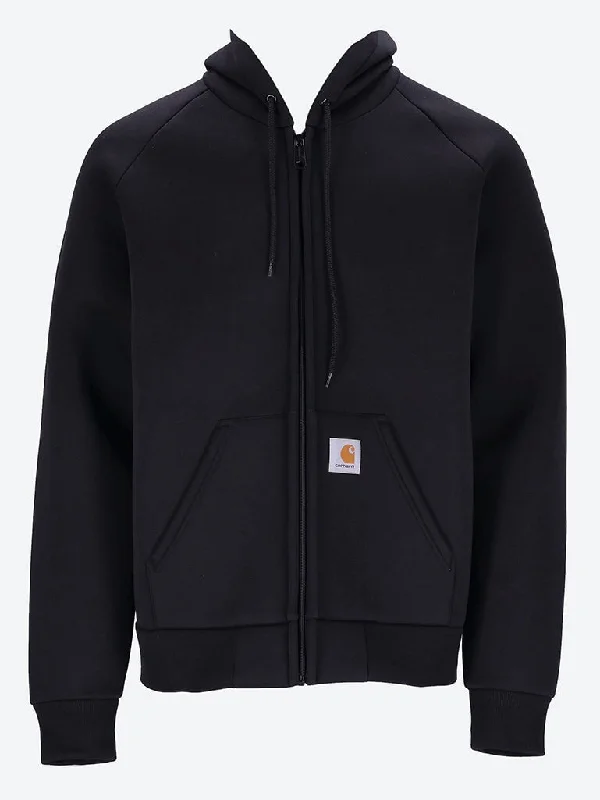 Men jackets with a media - friendly pocket for easy access to gadgets Car-lux hooded jacket