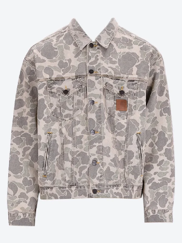 Hooded men jackets with a detachable faux - fur trim for added warmth Duck helston jacket