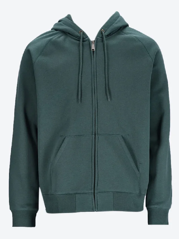Stretch - fabric men jackets for unrestricted movement during workouts Hooded chase jacket