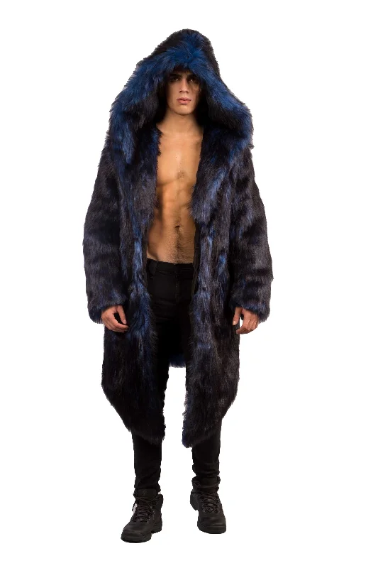 Lightweight men coats made of breathable fabric for spring and autumn Men's Desert Warrior Coat in "Blue Wolf"