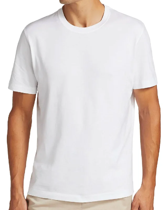 Men's antimicrobial t - shirts for odor - free freshness during travel White Cotton Crewneck T-Shirt
