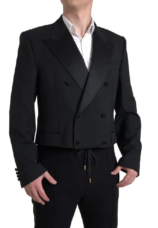 Men Blazers for Prom in Stylish and Trendy Designs​ Dolce & Gabbana  Double Breasted Cropped Blazer Men's SICILIA