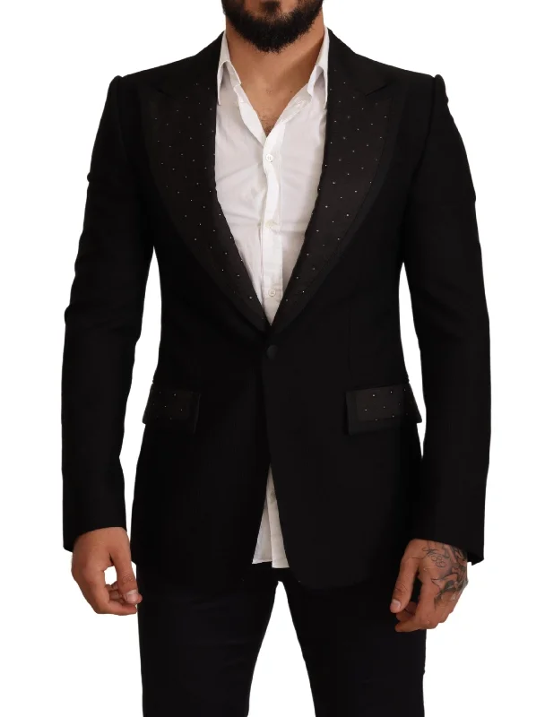 Men Blazers for Formal Dinners in Elegant Fabrics​ Dolce & Gabbana Elegant Slim Fit  Blazer Men's Jacket