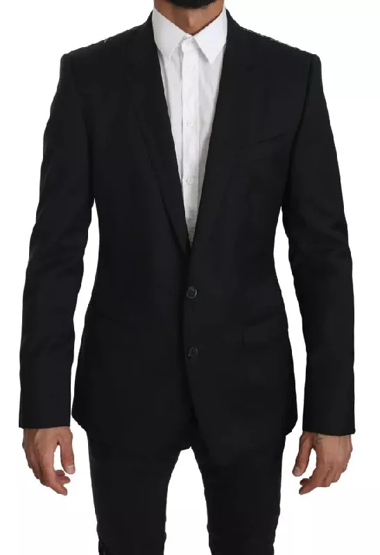 Men Blazers for Concerts in Rock - Inspired Styles​ Dolce & Gabbana  Slim Jacket Coat Blazer Men's MARTINI