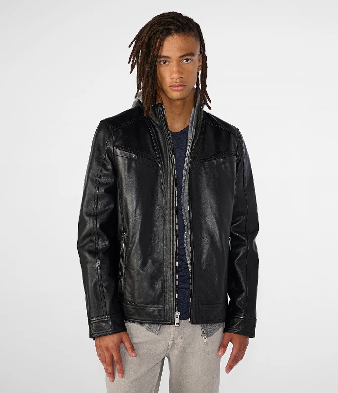Down - filled men jackets in bright colors for winter fashion Sean Vintage Leather Jacket