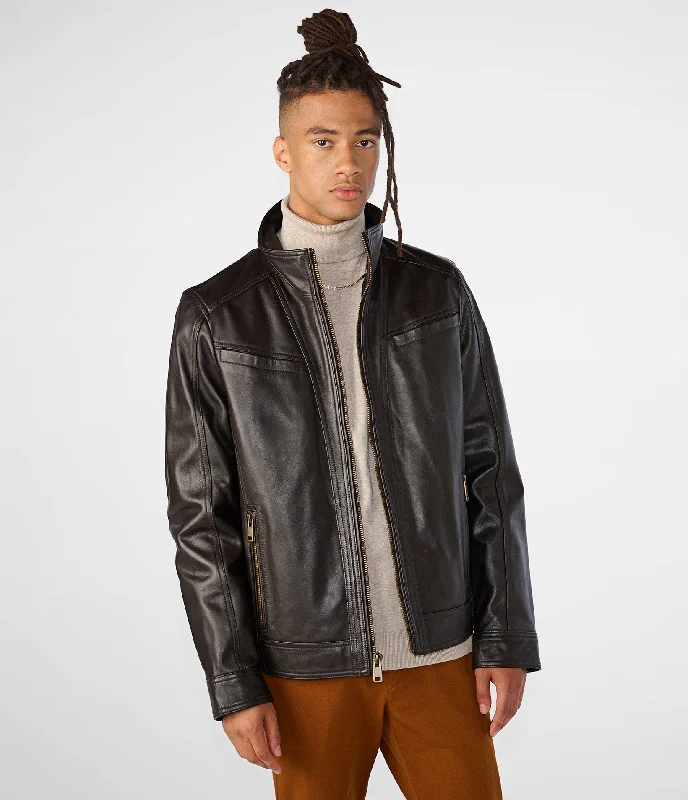 Corduroy men jackets in earthy tones for a rustic charm Sean Vintage Leather Jacket