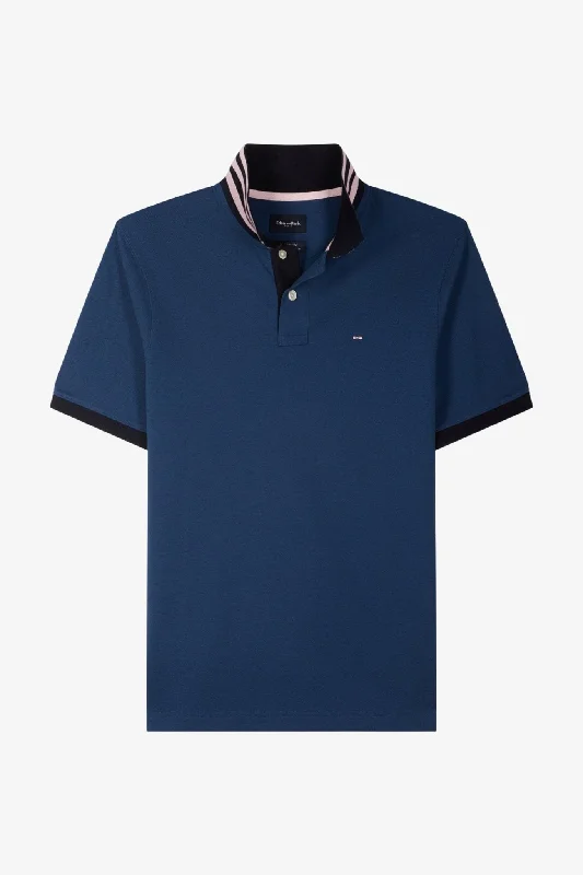 Men's formal - style silk blend polo shirts for special occasions Eden Park Contrast Collar Polo