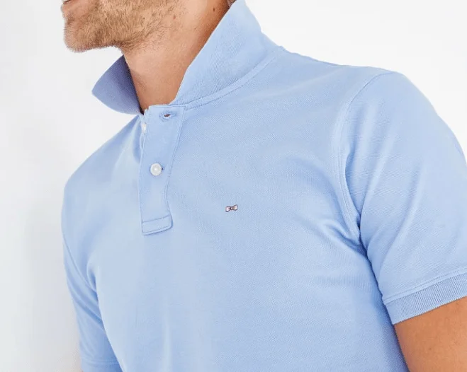 Men's stretchable athletic polo shirts for fitness workouts Eden Park Stretch Cotton Polo