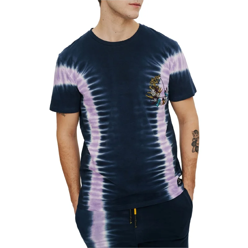 Men's tie - dye t - shirts with a bohemian style Elevenparis Mens Embroidered Embellished T-Shirt