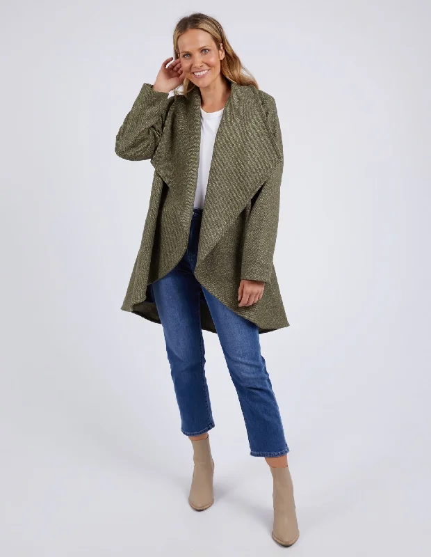 Men coats with a stand - up collar for a sleek and modern look Elm Abigail Coat Clover Marle