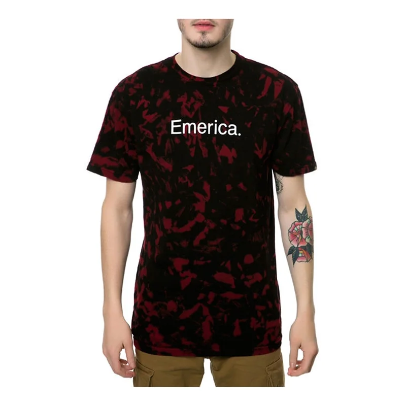 Men's UV - protection t - shirts for outdoor activities in the sun Emerica. Mens Pire Emerica 12.1 Dye Graphic T-Shirt, Red, Small