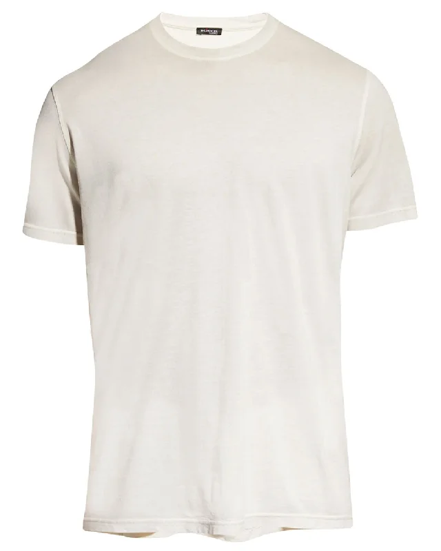 Men's short - sleeve linen t - shirts for summer beach outings Winter White T-Shirt