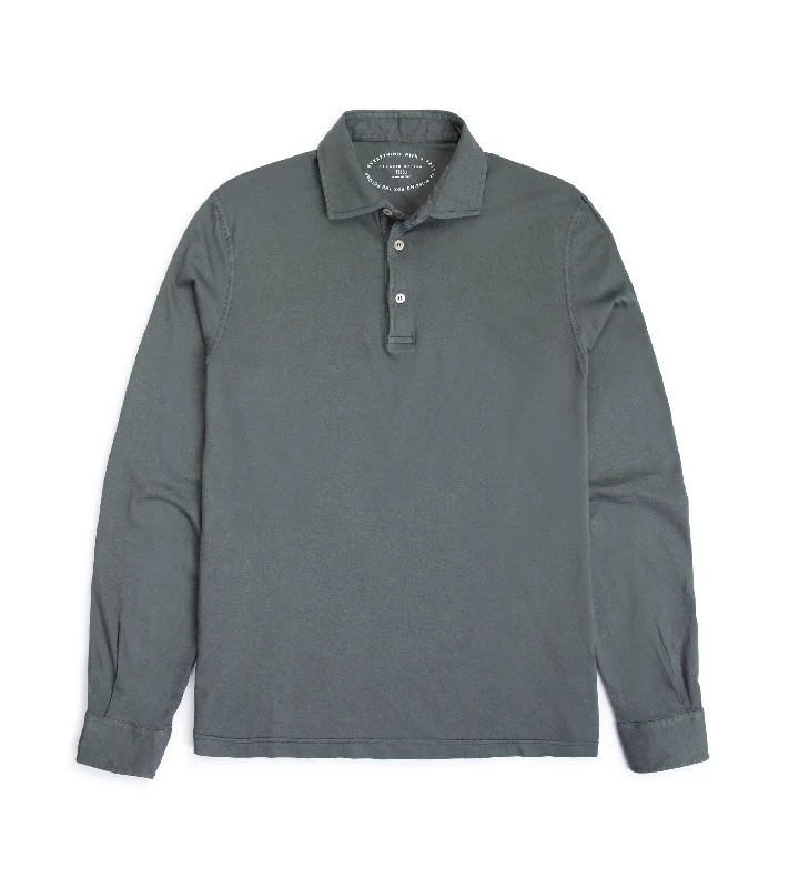Men's budget - friendly basic polo shirts in multiple colors Fedeli Jersey Polo: Olive