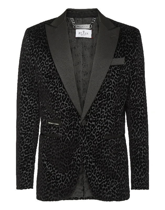 Men Blazers for Fall Gatherings in Earthy - toned and Cozy Fabrics​ Flock Velvet Blazer Lord fit Sartorial