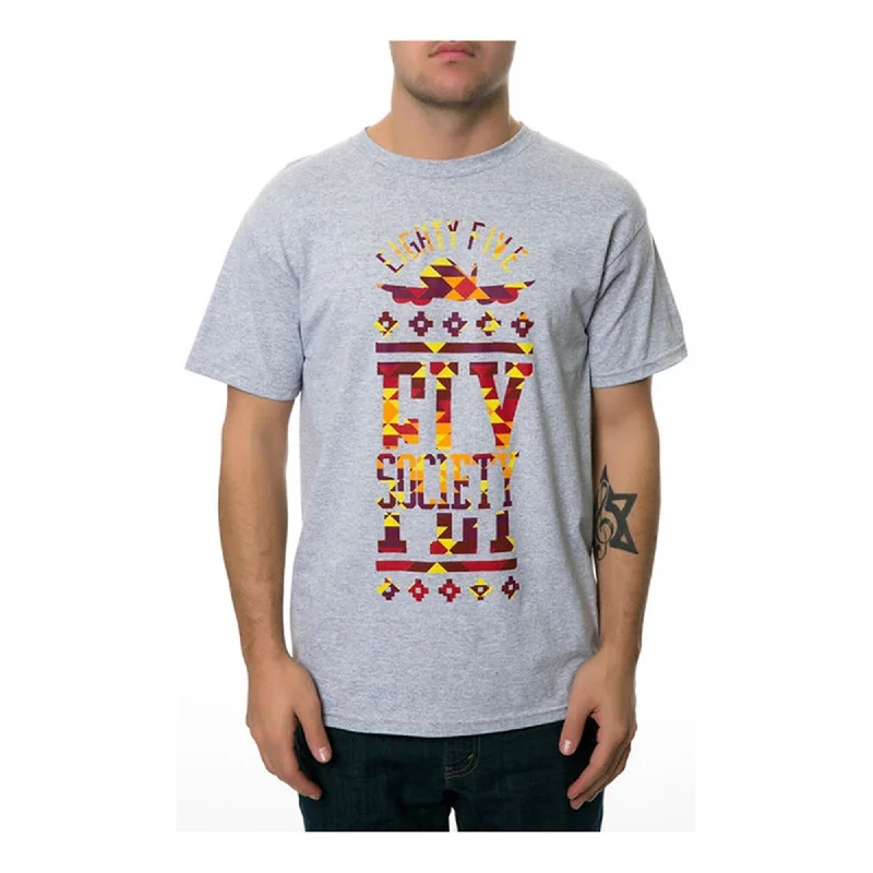 Men's mock - neck t - shirts with a modern and sleek style Fly Society Mens The Aztec Stack Graphic T-Shirt