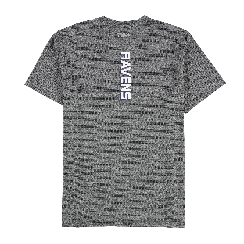 Men's mock - neck t - shirts with a modern and sleek style G-III Sports Mens Baltimore Ravens Logo Graphic T-Shirt, Grey, Large