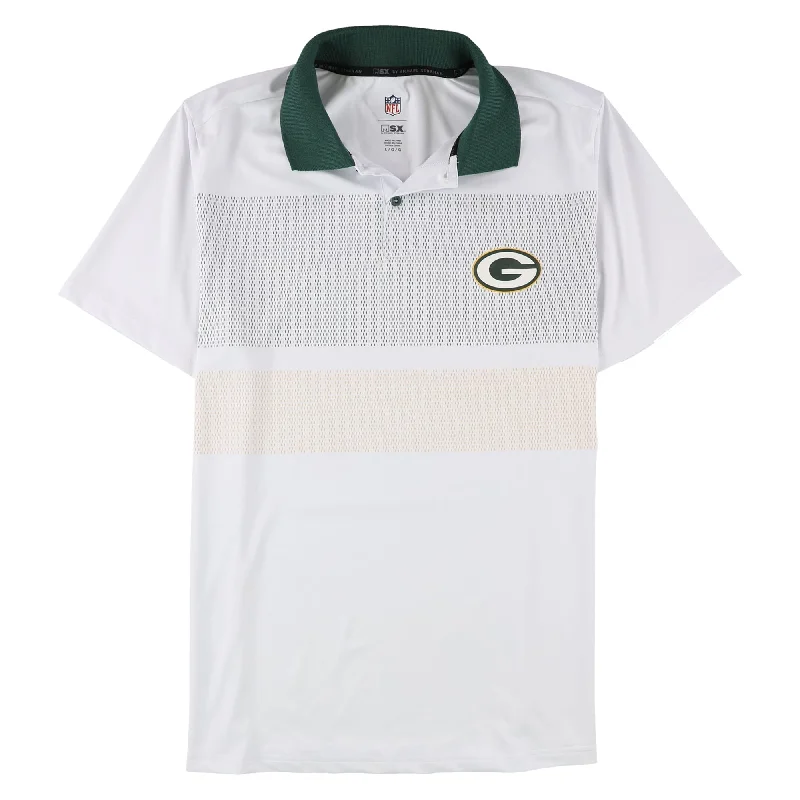 Men's antimicrobial polo shirts for odor - free daily wear G-III Sports Mens Green Bay Packers Rugby Polo Shirt, White, Large