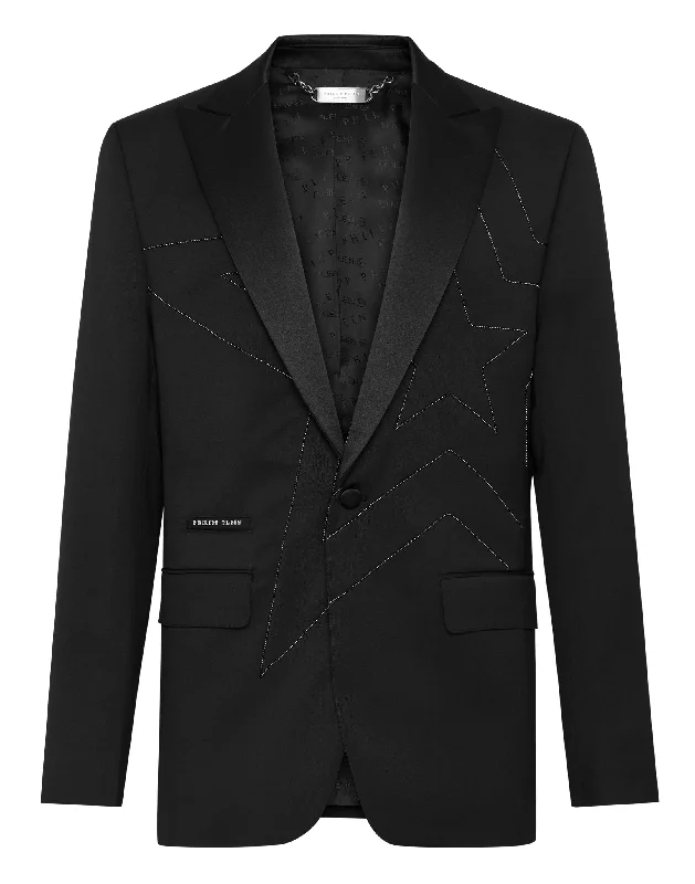 Men Blazers for Destination Weddings in Styles Suitable for the Location​ Gigolò fit Blazer Stars Crystals