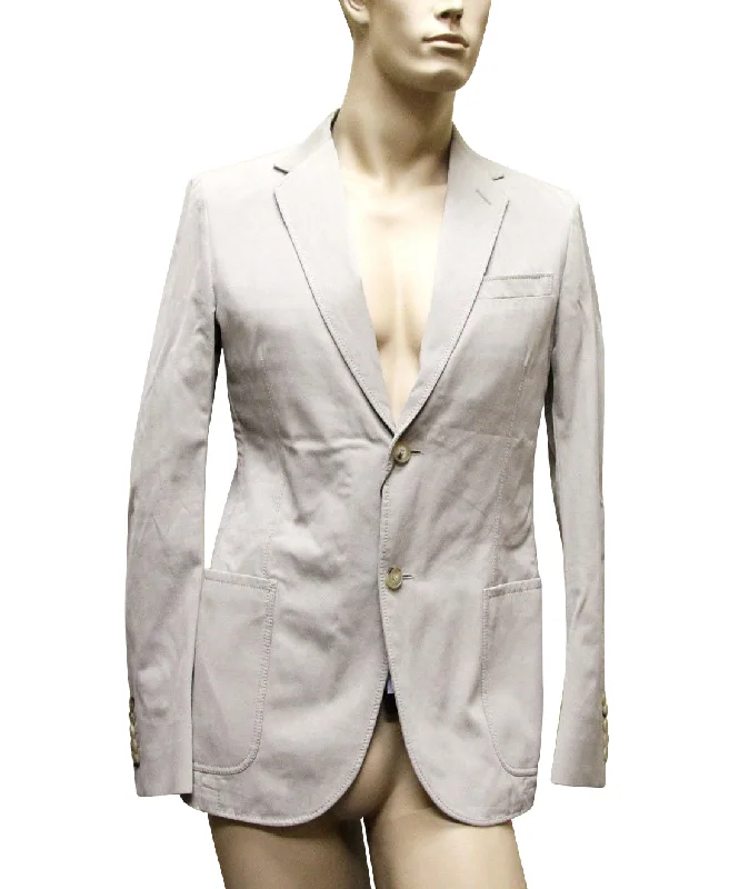 Men Blazers for Sailing Adventures in Nautical - themed and Durable Fabrics​ Gucci Men's  Cotton Blazer Jacket