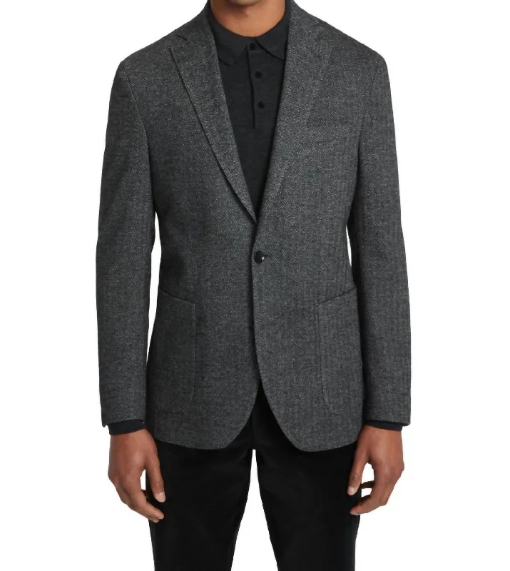 Shawl - Lapel Men Blazers for a Formal Occasion​ Hampton Blazer - Regular Length In Dark Plaid