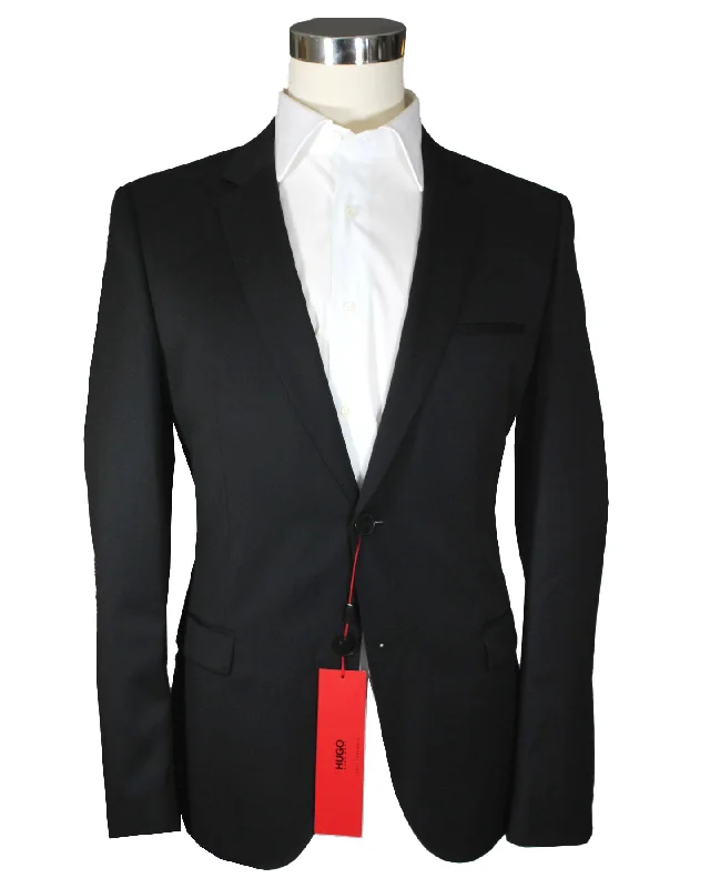 Men Blazers with Hawaiian - Style Prints for a Tropical Feel​ Hugo Boss Sport Coat Black - Wool Blazer EU 50 / US 40 L Slim Fit SALE