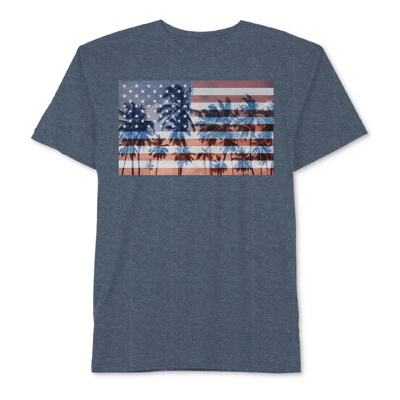 Men's moisture - wicking athletic t - shirts for intense workouts Hybrid Mens American Flag Graphic T-Shirt
