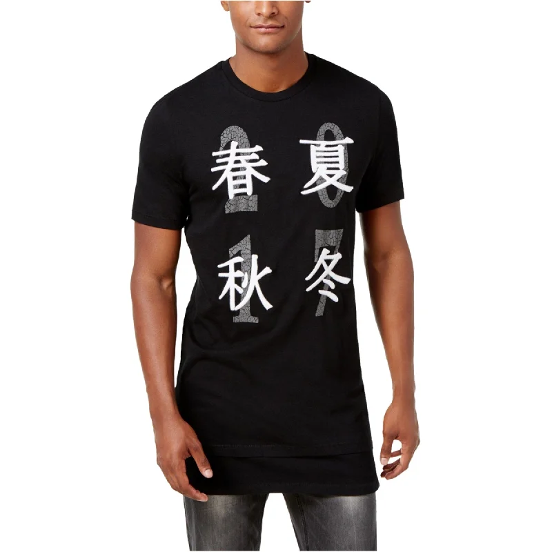 Men's thermal t - shirts with a high - neck design for cold weather I-N-C Mens Longer Length Graphic T-Shirt