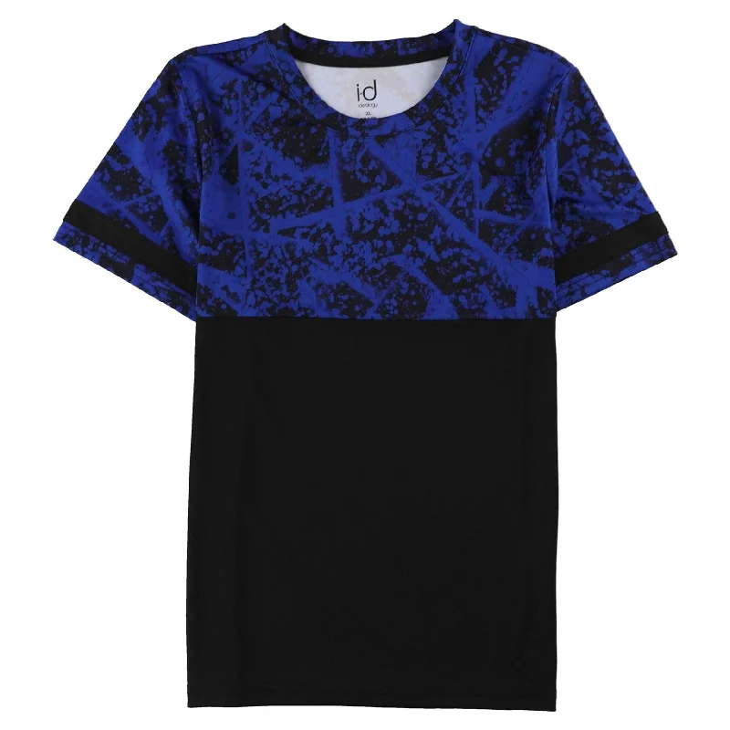 Men's organic cotton crew - neck t - shirts for everyday comfort Ideology Mens Color Block Splatter Graphic T-Shirt, Blue, X-Large