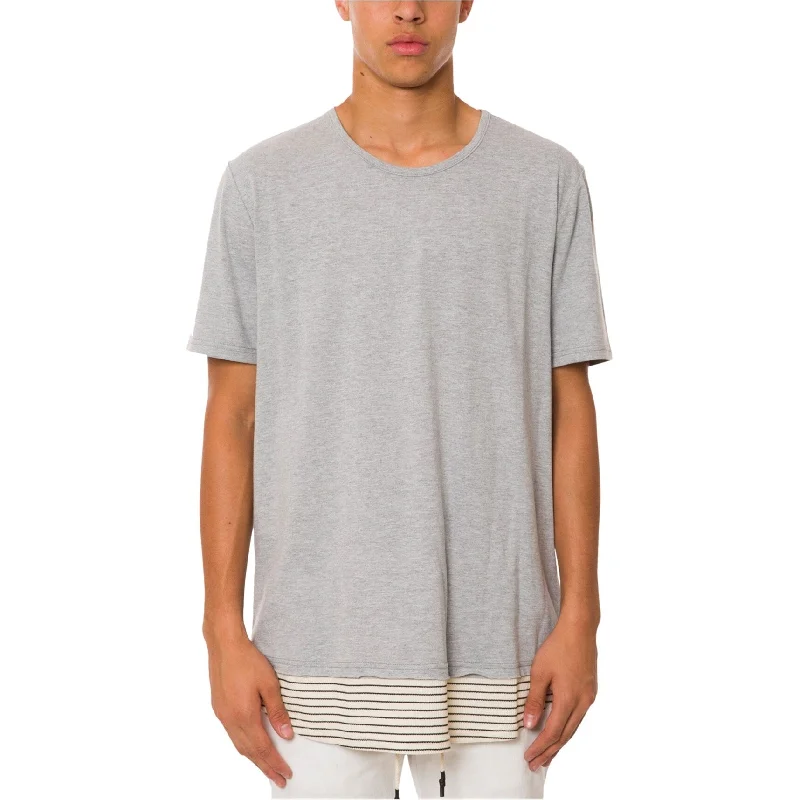 Men's plus - size pocket t - shirts with a classic look Jaywalker Mens Layered Basic T-Shirt, Grey, Medium