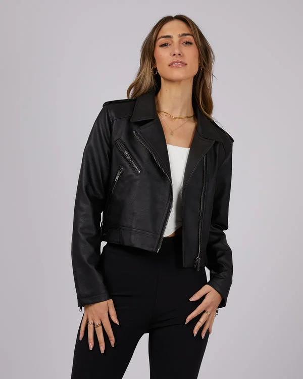 Down - filled men jackets in bright colors for winter fashion Jorge Demi Moto Jacket Black
