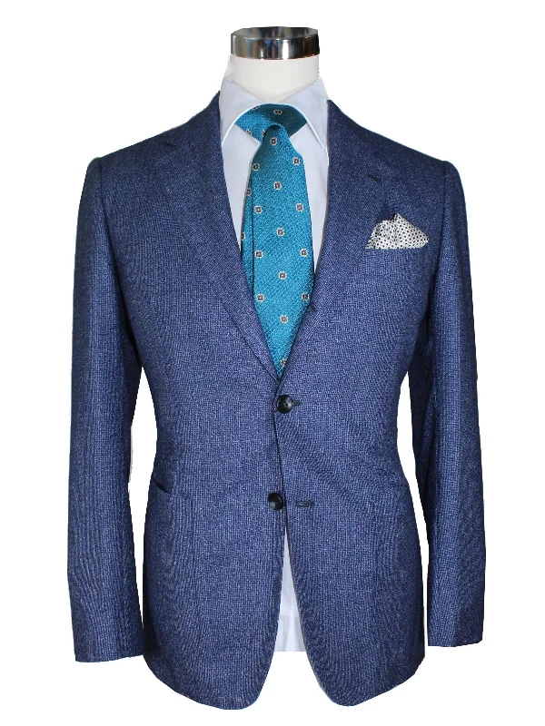 Men Blazers for Theatre Performances in Classic Styles​ Kiton Cashmere Sport Coat Midnight Blue - Bespoke Unlined Men Blazer EUR 56 - US 44 R SALE
