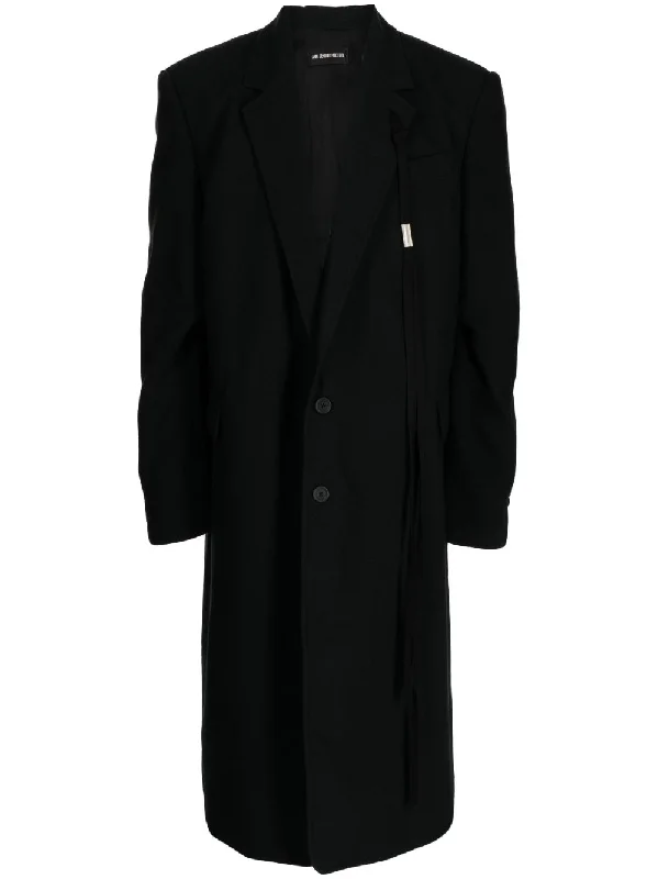 Waterproof men coats with taped seams for heavy rain and snow days Long Tailored Buttoned Cotton Coat