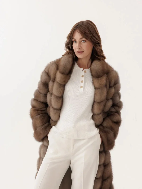 Men coats with a soft fleece interior for extra warmth and comfort Marten coat with stand-up collar