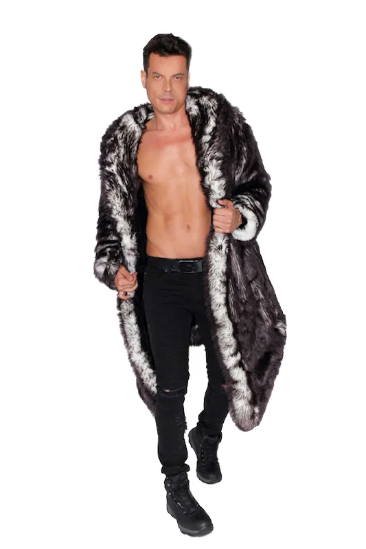 Men coats with a wind - resistant outer layer for blustery weather Men's Desert Warrior Coat in "Just The Tip-Black"