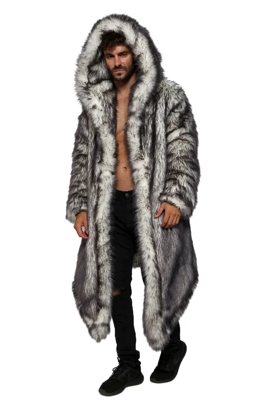 Men coats with a zip - out lining for easy cleaning and versatility Men's Desert Warrior Coat in "Just The Tip-Gray"
