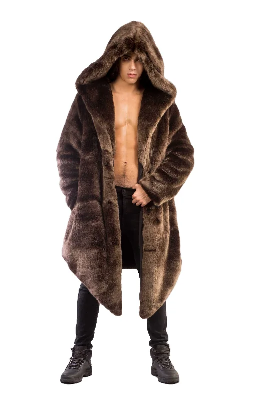 Camouflage men coats for outdoor enthusiasts and hunters Men's Desert Warrior Coat in "Moose" Chinchilla