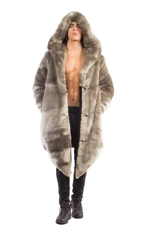 Waterproof men coats with taped seams for heavy rain and snow days Men's Desert Warrior Coat in "Sage" Chinchilla
