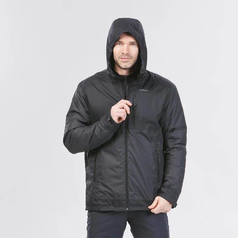 Embroidered men jackets with intricate floral designs for a unique aesthetic Quechua Men's hiking waterproof winter jacket - SH500 14°F