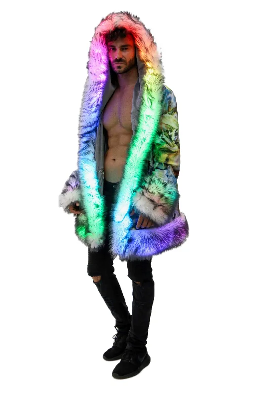 Men coats made from recycled materials for an eco - friendly choice Men's LED Wizard Coat in "Velvet Cyclone"